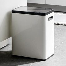 한샘(생활) 한샘 시그니쳐 스텐페달 휴지통[숯탈취] 20L_화이트, 단일/상품