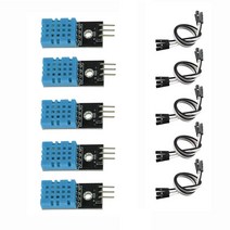 DHT11 온도 습도 센서 모듈 디지털 3.3V-5V Arduino Raspberry Pi 2 용 전선 포함 5개