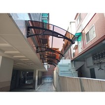 1270x2200 처마 렉산 테라스 차양 비 방화문 비막이 비가림 데크 캐노픽스, 브라운, 검정