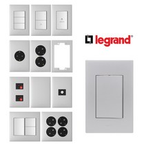 르그랑 아펠라 실버 칼라 전기 전등 스위치 접지 콘센트 커버 교체, 16.아펠라_실버_콘센트 4구