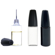바늘공병 액상공병 노즐공병 10ml, 10ml 블랙캡 투명바디