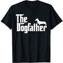 Mens The Dogfather 닥스훈트 티셔츠 Funny Father Dog Lover 티셔츠