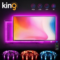 tv 백라이트 모니터 액정 led 라이트바 usb 전원 스트립 조명 rgb 5050 앱 제어 24 인치-80 인치 거울 pc 크리스마스 장식용