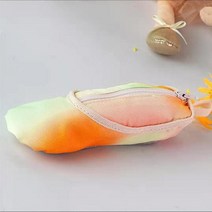 토슈즈필통 발레슈즈 파우치 발레리나 새틴 발레 포인트 슈즈 펜슬 케이스 지갑 열쇠 댄스 소녀용 귀여운 럭셔리 그라데이션 9 가지 신제품, 7.gradient yellow