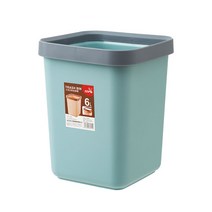 쓰레기통 플라스틱 양동이 가정용 주방 욕실 거실 파편 폐지 바구니, 블루(6L)