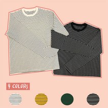 더프리룩 좁은 스트라이프 긴팔 티셔츠