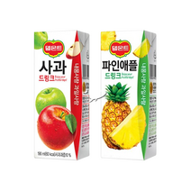 델몬트 드링크팩 2종 190ml 사과 6팩+파인애플 6팩 총12팩