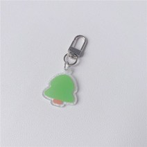 텃밭 용품1Pc Ins 스타일 한국 화이트 거 위 튤립 레이저 플래시 아크릴 키 체인 귀여운 동물 공장 매력 열, 07 7