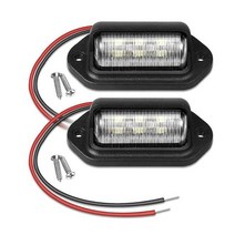 캠핑카 계단 트레일러 카라반 계단 스텝2pc 6 led 라이센스 번호판 조명 밴 298, 검은색
