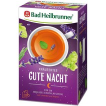 유럽홍차 바드 하일브루너 좋은 밤 독일 약용차 천연허브 수면에 도움 천연허브 티백 Bad Heilbrunner, 7개