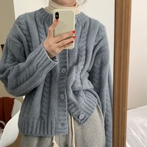 여성용 모피 부드러운 글루티너스 트위스트 스웨터 솔리드 컬러 카디건 새로운 봄 느슨한 라운드 넥 따뜻한 니트 코트 2022