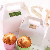 [렛츠베이킹] 조각케익상자(화이트/대), 조각케익상자(화이트/대)2개입