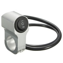 바이크 오토바이 부품 소모품 22mm 7/8in 알루미늄 합금 핸들 바 헤드 라이트 스위치 3 위치 방수 12V 안개 스포트라이트 레트로, [01] 은, 01 은