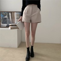 여자 봄 여름 비스코스 밴딩 핀턱 숏 팬츠 반바지