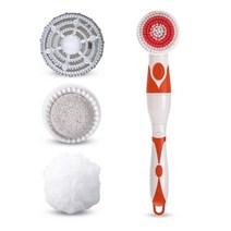 때밀이기계 자동 때타올 혼자 등밀기 샤워 브러시, 블루 전동 목욕 브러쉬(충전식), 1개