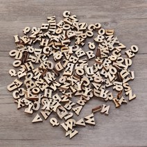100/200pcs 15mm DIY 낙서 교육 작은 자연 나무 조각 Scrapbooking Embellishments 공예 장식 (영어 편지, 한개옵션1, 01 100pcs