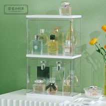 GSTUFF 아크릴 투명 화장품 정리 향수 보관함 2개입, 대형, 2개