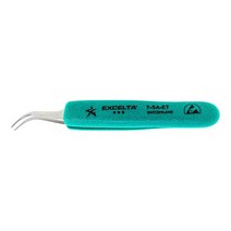 ErgoTweeze 7SAET 핀셋 곡선형 테이퍼드 매우 미세 12.7cm5인치 전체 길이 스테인리스 스틸안티 자성 Ergo 그립 포함, Anti-Mag. Stainless Steel, Swi, 5.00