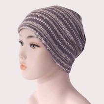 환자용 비니 자카드 스트라이프 비니 / 간절기 봄 가을 겨울 / 맞춤제작 항암모자 환자비니 / 저자극 순면원단 안감 / 100% 국내 핸드메이드 니트짜임