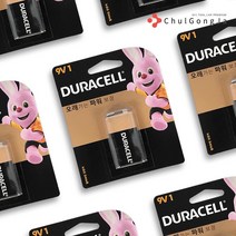 듀라셀 알카라인 9V 건전지 1알 카드형 6LR61 6LF22 사각 네모난 도어락 방전, 알카라인 1알