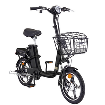 2023 스마트 전기자전거 이볼트 배럴 16인치 PAS/스로틀겸용 48V 350W 13AH, 무료조립+무료배송+사은품, 블랙