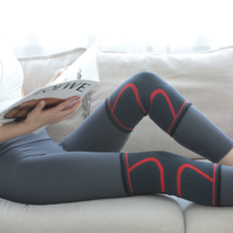 일상연구소 무릎보호대 레드 헬스 등산 스쿼트 테이핑 아대 크로스핏 니슬리브, 2개