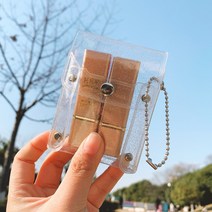 미니투명파우치 PVC화장품 립스틱 카드지갑 키링 동전