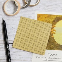 크래프트 접착식 모눈 떡메모지 80매