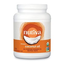 Nutiva 유기농 스팀-정제 코코넛 오일 2.3L | USDA 유기농 비 GMO 비건 케토 팔레오 요리를 위한 중립적인 맛과 향 및 피부와 모발을 천연 모이스처라이저 32