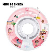 여름 물놀이튜브 보행기튜브 목튜브 구명조끼 브랜드 기획전, 미미드비숑 아기 목튜브 핑크
