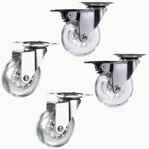 부드러운 투명 가구 바퀴 고무 회전 폴리우레탄 롤러 사무실 의자 음소거휠, 브레이크