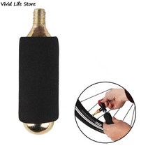 CO2카트리지 펑크 수리키트 CO2 16g 이산화탄소 팽창기 자전거 펌프 자전거 공기 팽창기 액세서리 용 1pc 자전거 이산화탄소 스폰지 커버 (이산화탄소 상자는 포함되어 있지, 한개옵션0, 1개