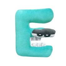 알파벳 로어 인형 친구들 괴물 국민애착인형 알파벳 로어 플러시 장난감 애니메이션 인형 카와이 26 글자 봉제 장난감 어린이 계몽 몬테소리 플러시 장난감 인형 선물, 1개-E