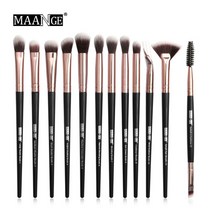 12pcs maange 뷰티 메이크업 브러쉬 세트 코스메틱 파운데이션 파우더 블러셔 아이 섀도우 립 블렌드 메이크업 브러쉬 도구 키트, 로즈 골드