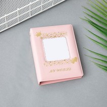 포카홀더 Photocard Holder 3 인치 포토 앨범 러브 하트 스타 컬렉션 스티커 미니 Instax 바인더 카드 용, 08 4 32 Pockets