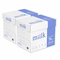 밀크 A4용지 75g 2박스(5000매) Miilk, 상세페이지 참조