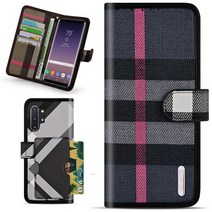 갤럭시노트9 전용 (N960) 잭펏 체크(시즌2) 패턴 빽(후면) 포켓 카드수납 지갑형 가죽 다이어리 휴대폰 케이스