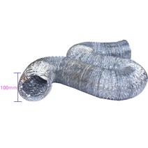 가나다용품 알루미늄닥트호스 직경100mm 길이5M 덕트호스 후렉시블 환풍기자바라 100파이 4인치 은박 닥트후드 닥트자재 연기흡입호스, 1개