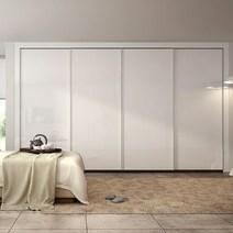 한샘(가구) [한샘] 글로우 슬라이딩 붙박이장 화이트_행거형 (250~260cm), 선택완료