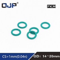 고무오링 패킹 실리콘 오링 고무링 10 개/몫 고무 링 녹색 FKM O 씰 1mm 두께 OD14/15/16/18/19/20mm O-링, 02 15x13x1mm_03 30pieces