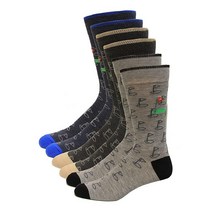 락포트 남성 남자 크루 양말 번들 6쌍 신발 슈즈: US 8-12 / EU: 41-45 골지 모듬, Golf Green Assorted