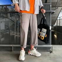 가바바 남성 일자 바지 정장느낌과 캐주얼함이 동시에 롤업 여름 캐주얼 바지 G38066