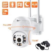 techage hd 5mp ptz wifi ip 카메라 ai 인간 감지 3mp 야외 방수 무선 보안 카메라 양방향 오디오 비디오 감시, 5mp 64g 입력, 우리 플러그