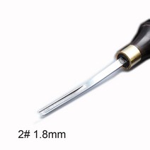 가죽 엣지 커터 베벨러 베벨링 스카이빙 나이프 스틸 샤프퍼 에보니 핸들 공예 트리밍 도구 0.6mm 3/1mm, 05 Ebony handle 1.8mm