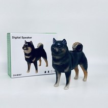 강아지 스피커 불독 자르 블루투스 미니 휴대용 인테리어 오디오 2022new pet dog shape love pug dog 야외 동물 fm radio aux usb tf sd, 검은색