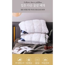 힐튼 호텔 퀼팅베개 꿀잠 기절 베개, 화이트 (1+1)