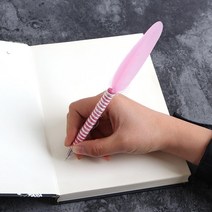 0.5mm 검정볼펜 특이한 깃털펜 /2p 그립감좋은펜 판촉물 잘써지는펜
