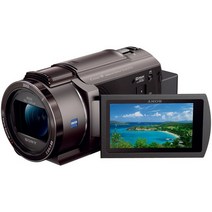 소니 4K 캠코더 Handycam FDR-AX45A 브론즈브라운 메모리 64GB 광학줌 20배 FDR-AX45ATI, 단일 옵션