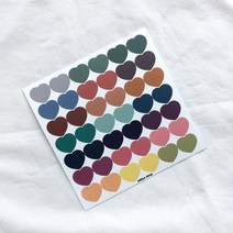 바보사랑 컬러믹스 하트 칼선 스티커.미야문구샵