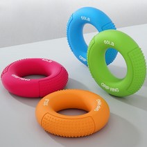 [PKG] 소음 없는 실리콘 악력기 고급 도넛형 초급용 선수용 단계별 색상, [블루 50LB]